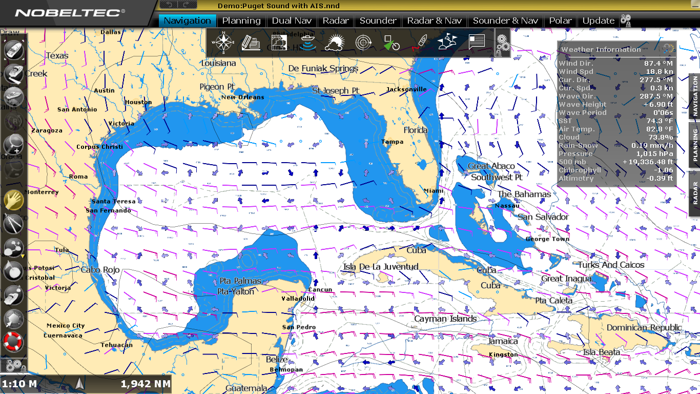 Marine Weather Forecast Service Nobeltec